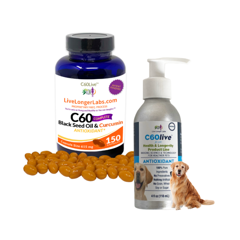 C60 Complete Vitality Duo: Human & Dog Health Kit